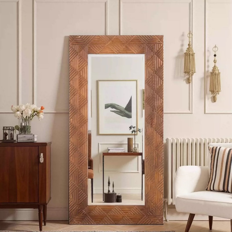 Rectangle Manufactured Wood Full Length Mirrors, 70.87" H x 35.43" W