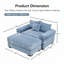 Fauteuil club avec repose-pieds 54,3 po-1343959812