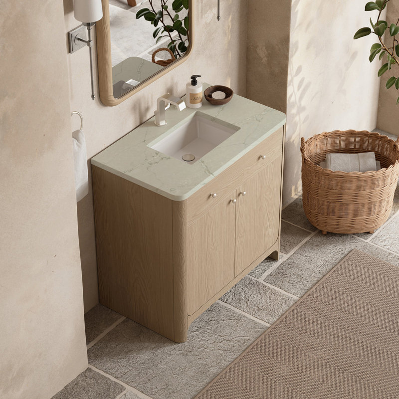 Gracyn 36'' W Single Vanity, Coastal Driftwood, Victorian Silver