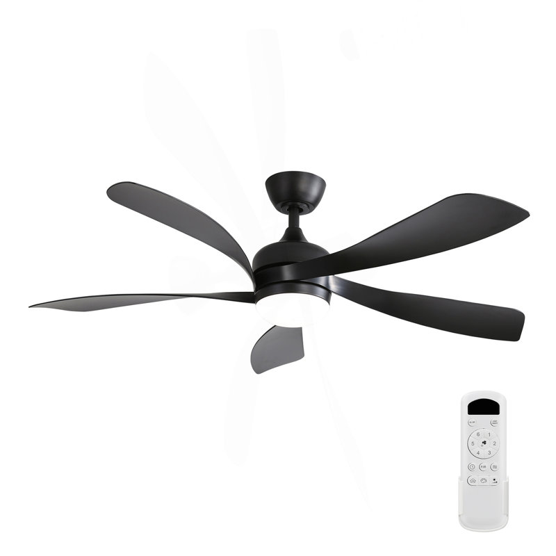 Ventilateur de plafond moderne de 52 pouces avec 3 moteurs à courant continu réversible à télécommande et 5 pales en ABS à intensité variable