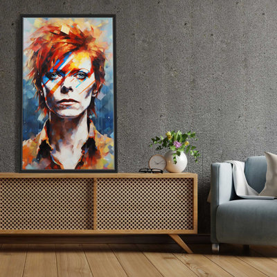 David Bowie par V2 Design Co. - Peinture sur toile à cadre flottant