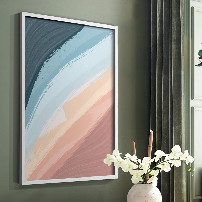 Waters Rolling, reproduction encadrée - bois massif, H 28 po x l 22 po, Blanc