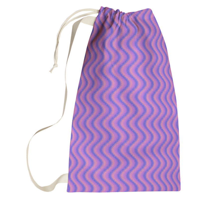Kitterman Fabric Laundry Bag with Handles, Large (76.5" H x 29.5" W x 1.5" D), Pink
