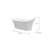 Moab 63.75'' x 27.38'' Freestanding Soaking Acrylic Bathtub