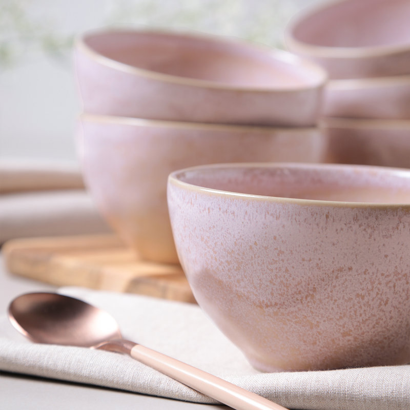 Organic Soup/Fruit Bowl Litchi Stoneware 18.87 Oz