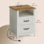 Table de chevet 18 po avec station de charge Allenside, 2 tiroirs, compartiment ouvert-114529546-120232953