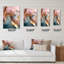 Horloge murale exquise harmonie liquide or rose III - formes abstraites surdimensionnée-99638338