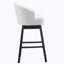 Ensemble de 2 tabourets de comptoir pivotants 33,25 ", tabourets de bar rembourrés à hauteur de comptoir avec structure en bois d'hévéa massif, dossier, repose-pieds, tabourets de bar sans accoudoir pour bar personnel, comptoir de cuisine, noir et bei