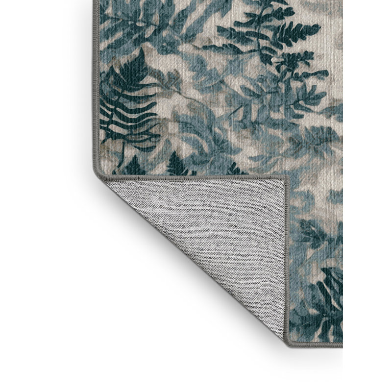 Machine Washable Gray Area Rug, Rectangle 5' x 8'