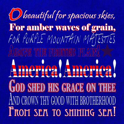 " America The Beautiful Blue "