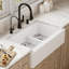 Ensemble d'évier de cuisine à double cuve et tablier frontal à tablier frontal 34 po x 21-1 / 4 po 60/40 Karran Quartz-49947593