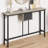 Grey Industrial Console Table, Narrow Sofa Table With Adjustable Feet, Sturdy Iron Frame & Engineered Wood, Perfect For Entryway, Living Room, Hallway, 43.3" X 9.1" X 29.5"