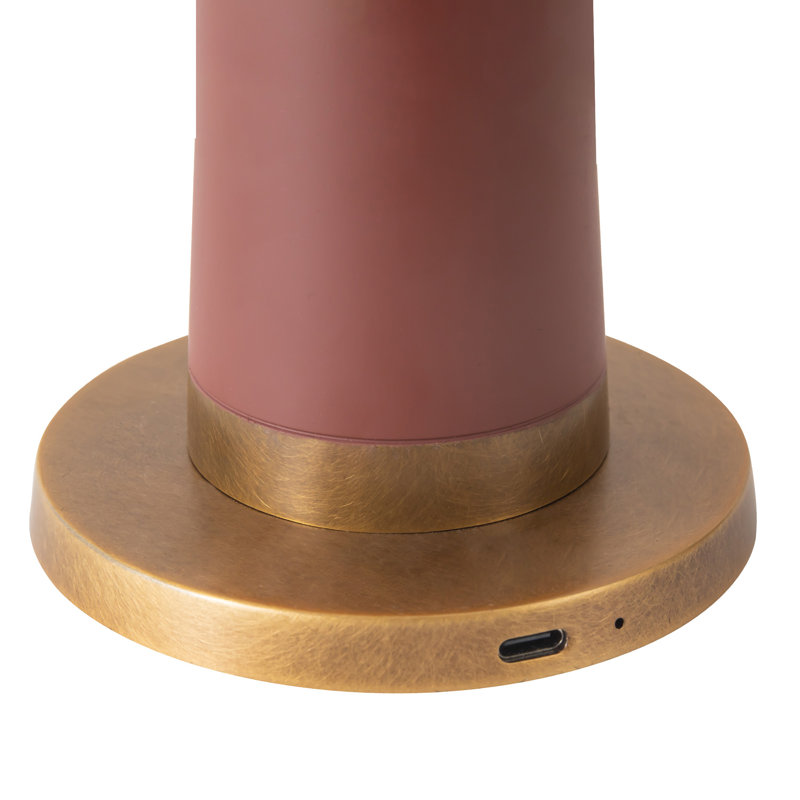 Clemence 11-in Red dimmable LED Table Lamp, Red