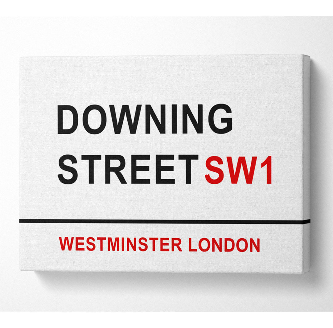 Downing Street Signs - Wrapped Canvas Typography