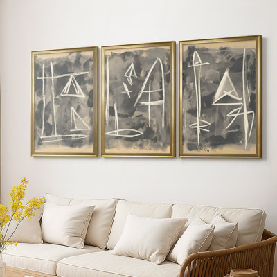 ABSTRACT Series DCCLxxxxi - Toile tendue avec châssis sur mesure - 3 pièces