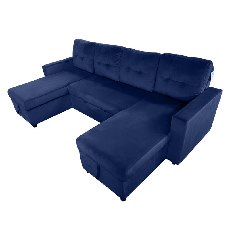 Alexisia 6 Seater Sofa Bed, Dark Blue