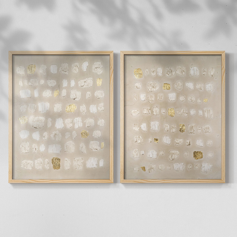 Impression encadrée embellie pavé I-Premium - prête à être accrochée - aucun clou requis - aucun clou requis, Bois naturel