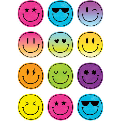 Mini-accents 4Ever Smiley faces de Teacher créé ressources, 36 par paquet, 6 paquets