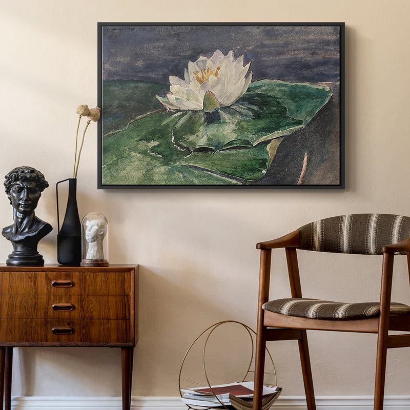 Botanique rétro - LX, Toile avec cadre flottant noir, H 17 po x l 25 po x P 2 po