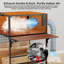 Armoire industrielle à graveur laser industriel, cadre en métal robuste et housse de protection en bois de noyer noir avec ventilation, anti-poussière et réduction du bruit pour imprimantes 3D