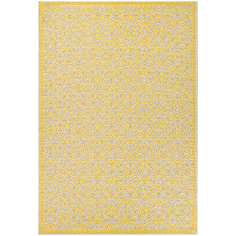 Tapis intérieur jaune Vacaville, Rectangle 2 pi x 3 pi 7 po