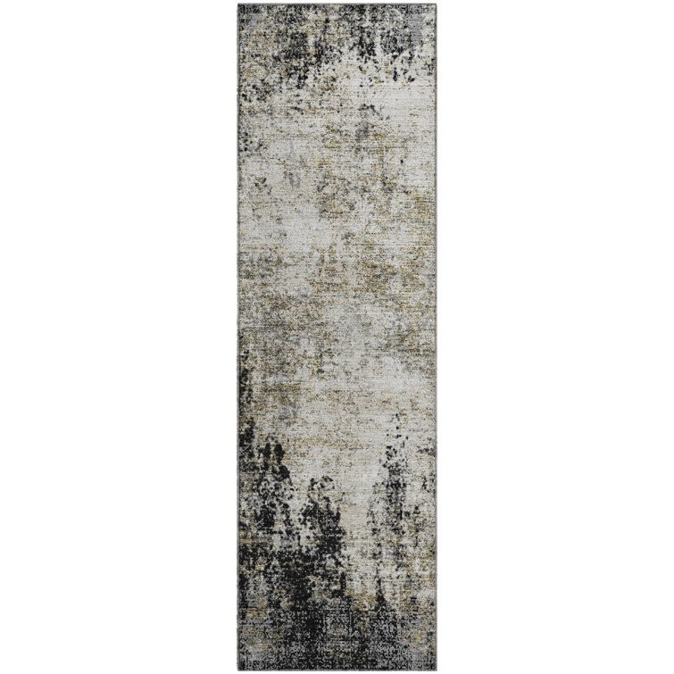 Premium Machine Washable Prisco Black Rug