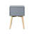 Bedside Table, 2-Drawer Cabinet, Gray Cabinet-712791270