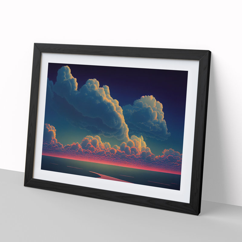 Clouds at Sunset Vol.4 - Framed Print, Black, 46cm H x 64cm W x 2cm D