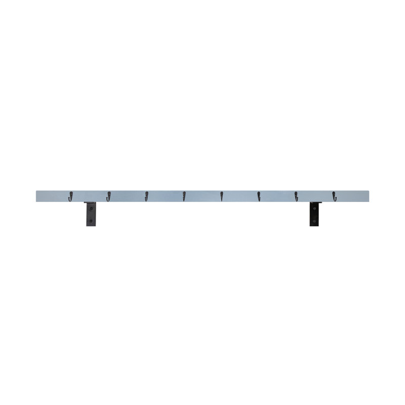 Rayne Plate Display Shelves With Hooks, 54/3/2, Gray