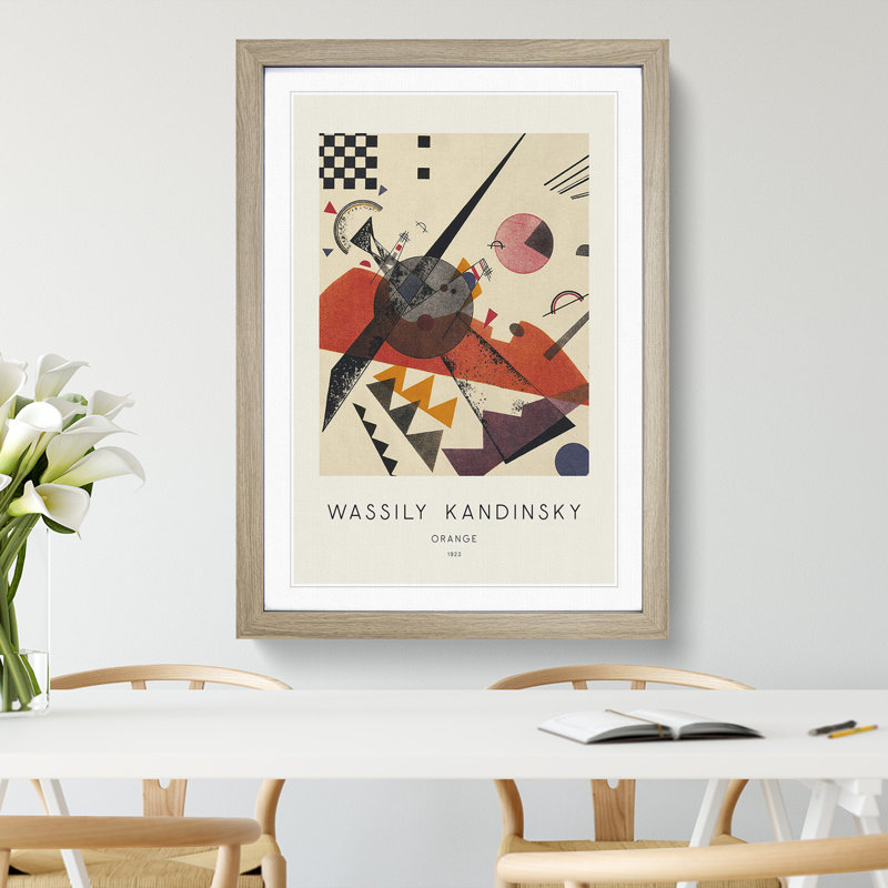 Composition Vol.3 by Wassily Kandinsky - Picture Frame Art Prints, Oak, 48cm H x 36cm W x 2cm D