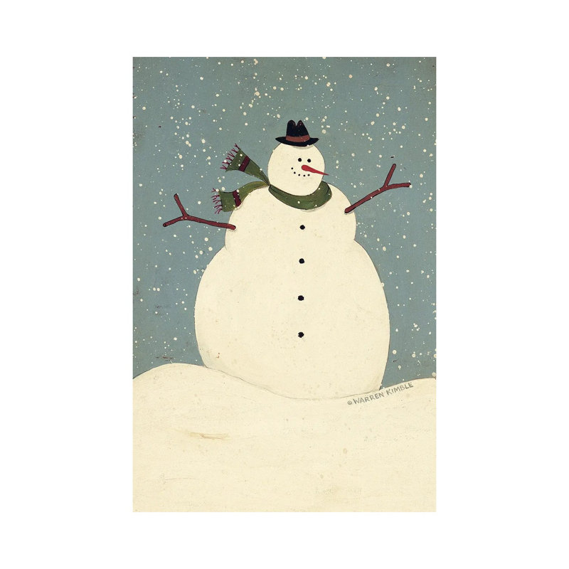 Snowman - Wall Art Print - Wrapped Canvas