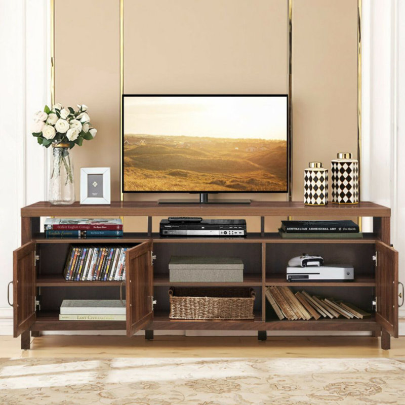 Adma Unfinished Entertainment Center for TVs up to 65", Brown