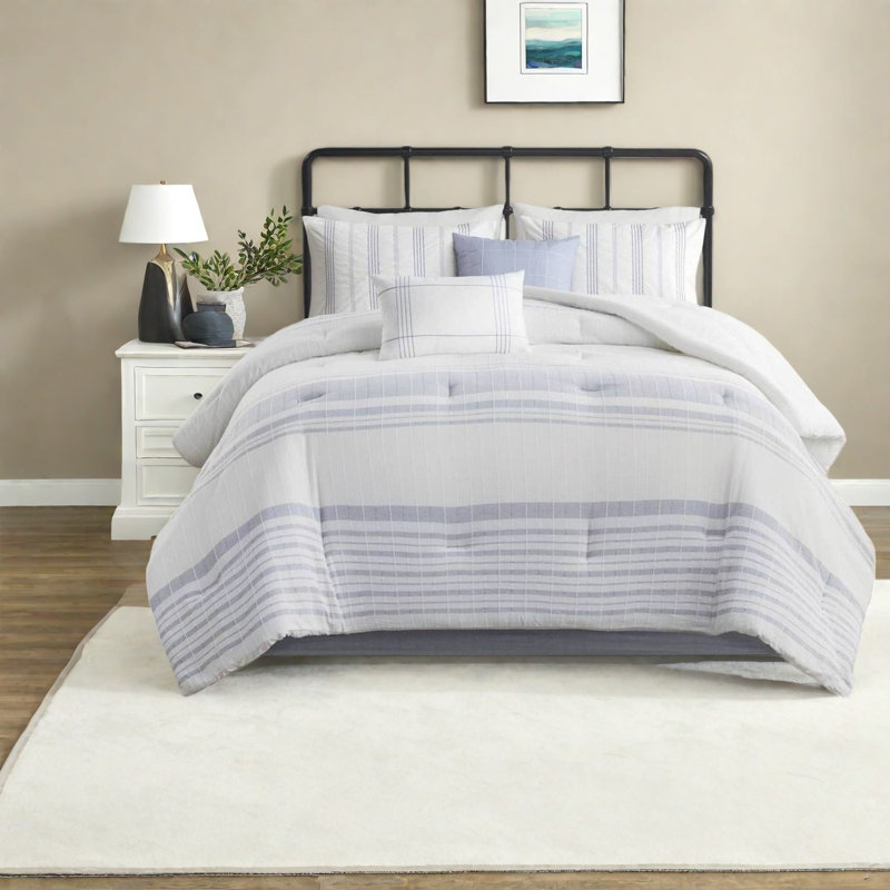 Ensembles de literie surdimensionnés en jacquard de coton, confort campagnard moderne