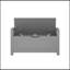Banc avec rangement rabattable et siège souple-1099464046
