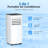 Electactic 10,000 Btu Portable Air Conditioner ,4-in-1 Cooling Portable Ac Cools Up To 450 Sq.ft With Led Display/remote/24hrs Timer For Home/office/dorms