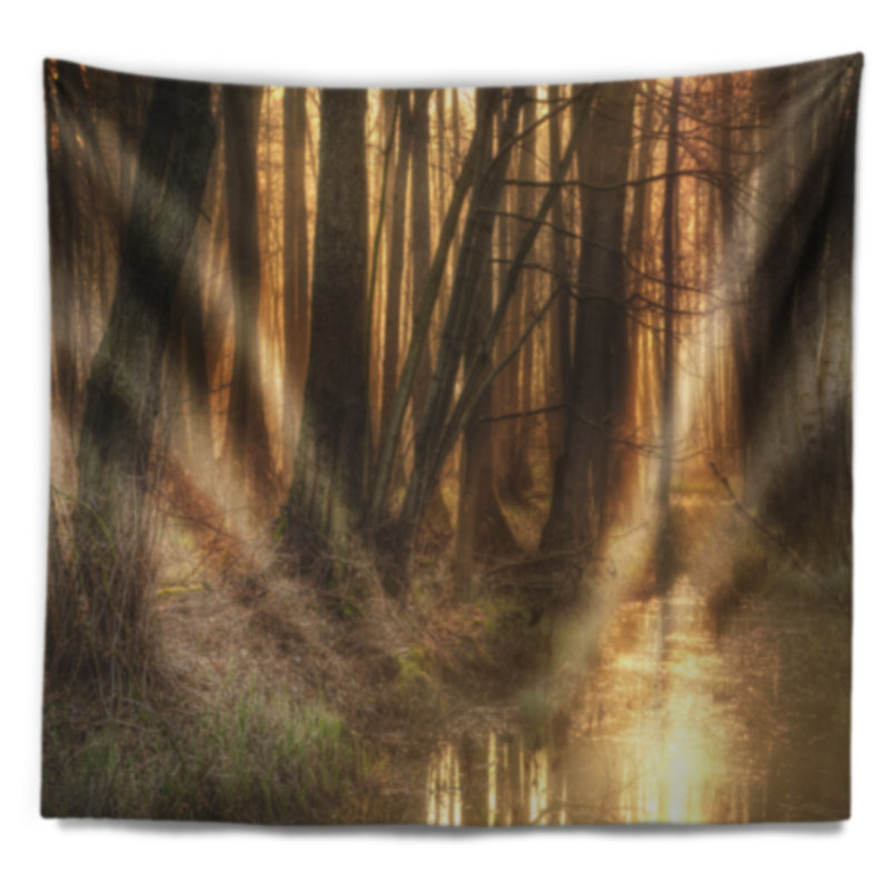Tapisserie «Golden Morning in Dense Forest», H 68 po x l 80 po