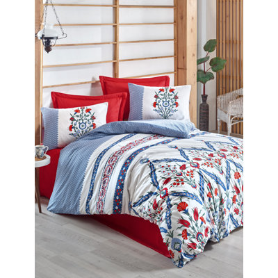 Cotton Floral Duvet Cover Set