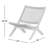 Agave Teak Outdoor Armless Lounge Chair