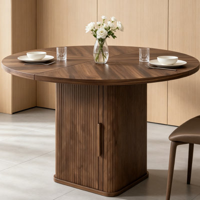 47 Inch Round Dining Table for 4 Farmhouse Kitchen Table