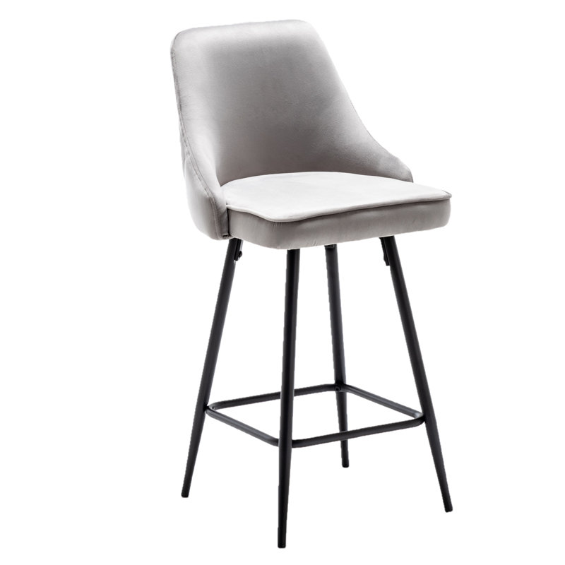 Courtdale Upholstered Counter Stool, Green/Gold, Black
