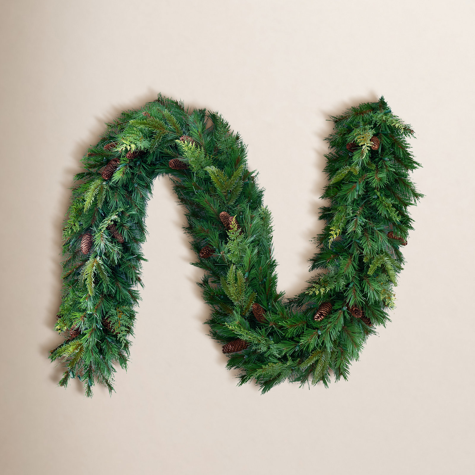 108'' in. Lighted Cedar Garland
