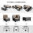  Patio Furniture Set - All-Weather,Water-Resistant - 7 Piece Patio Wicker Rattan Sectional Sofa, Modular Outdoor Conversation Set for Backyard, Garden, Poolside, Balcony-1928765521