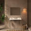 Lavabo de salle de bain 36 po, meuble-lavabo mural en céramique avec 3 trous pré-percés