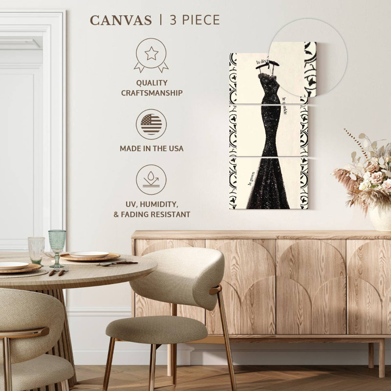 Couture Noir Original I, 32" H x 15" W