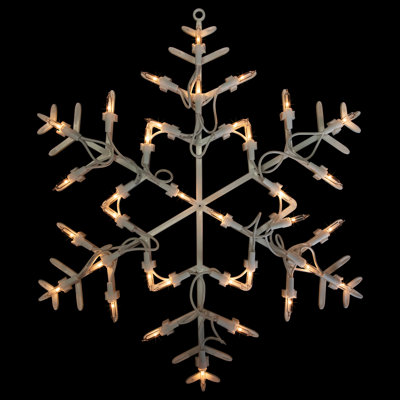 Décoration de Noël pour fenêtre en forme de flocon de neige illuminé