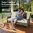 5 - Person Outdoor Conversation Set, Wicker Patio Sofa & Chair Set with Cushions-386762231