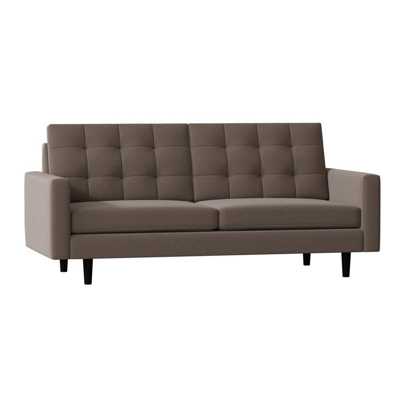 Canapé à accoudoirs carrés avec coussins réversibles, Dauphin Marlow, Standard, Noir