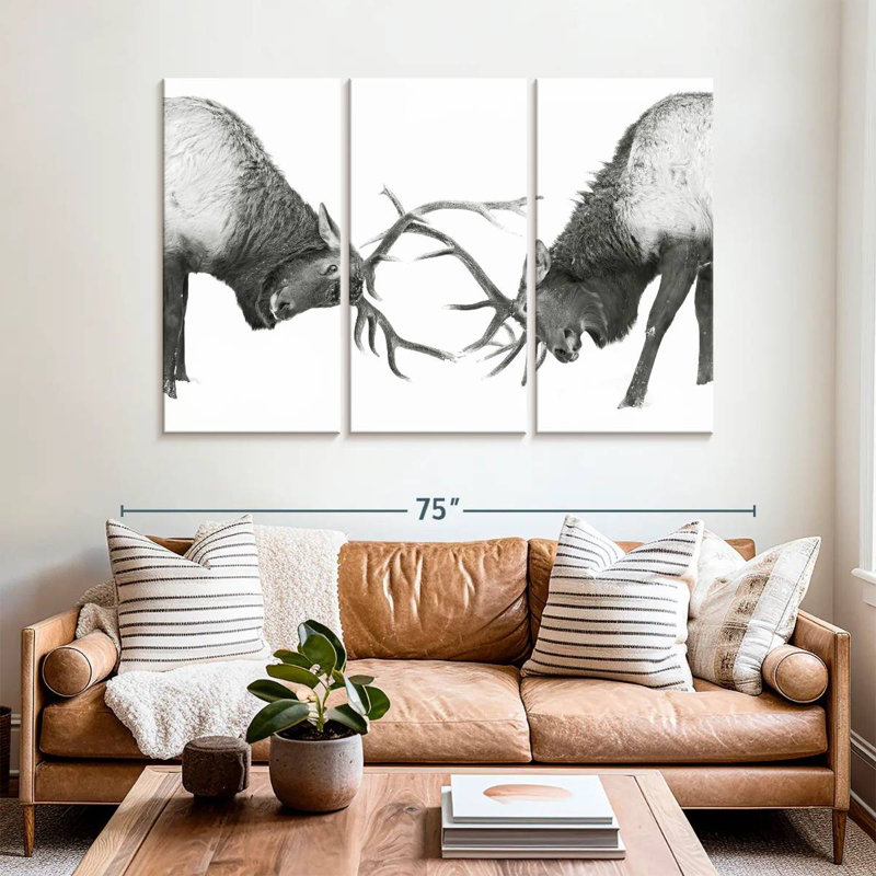 Fighting Elks, 42" H x 65" W