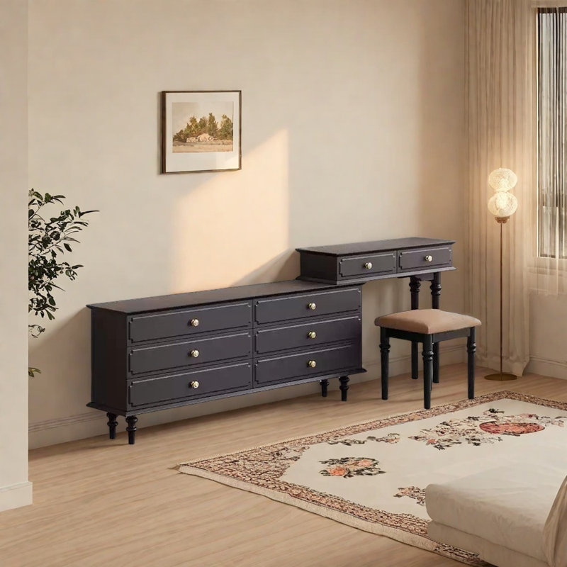 Commode rétractable rétro