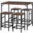 5-Piece Dining Table Set,Table & 4 Stools Set,Space Saving